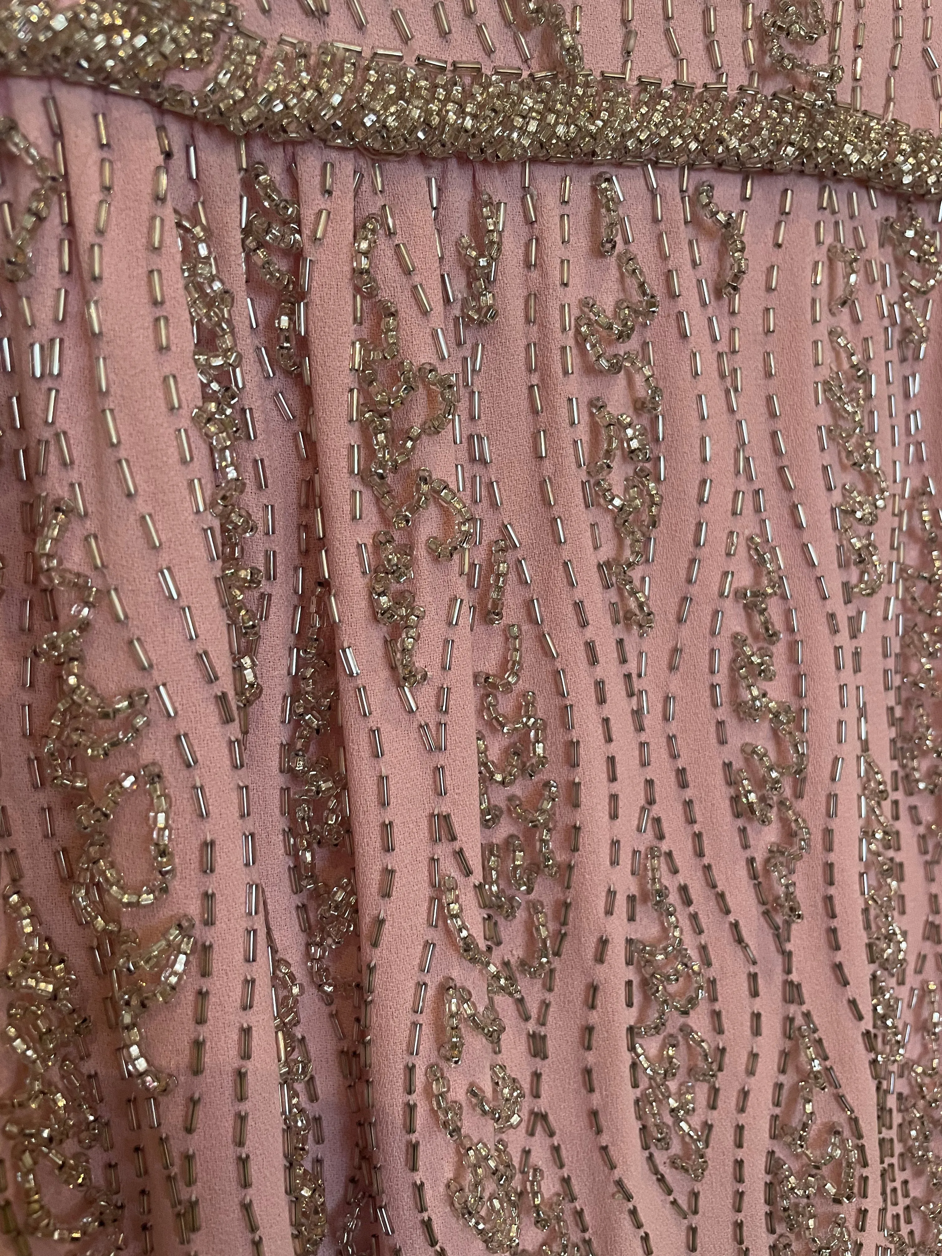 1960's Pink Beaded Dress by Ivey Wade