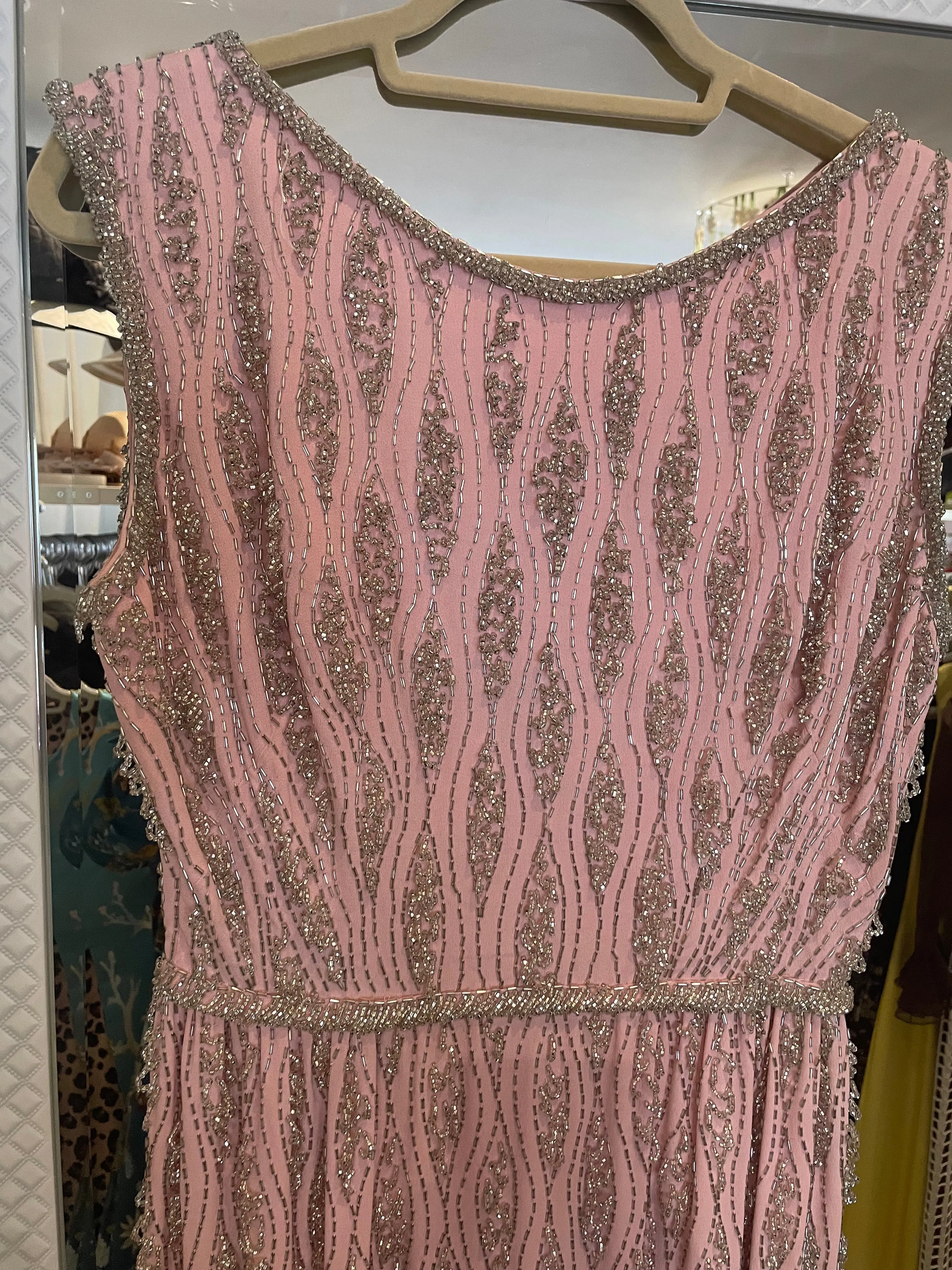 1960's Pink Beaded Dress by Ivey Wade