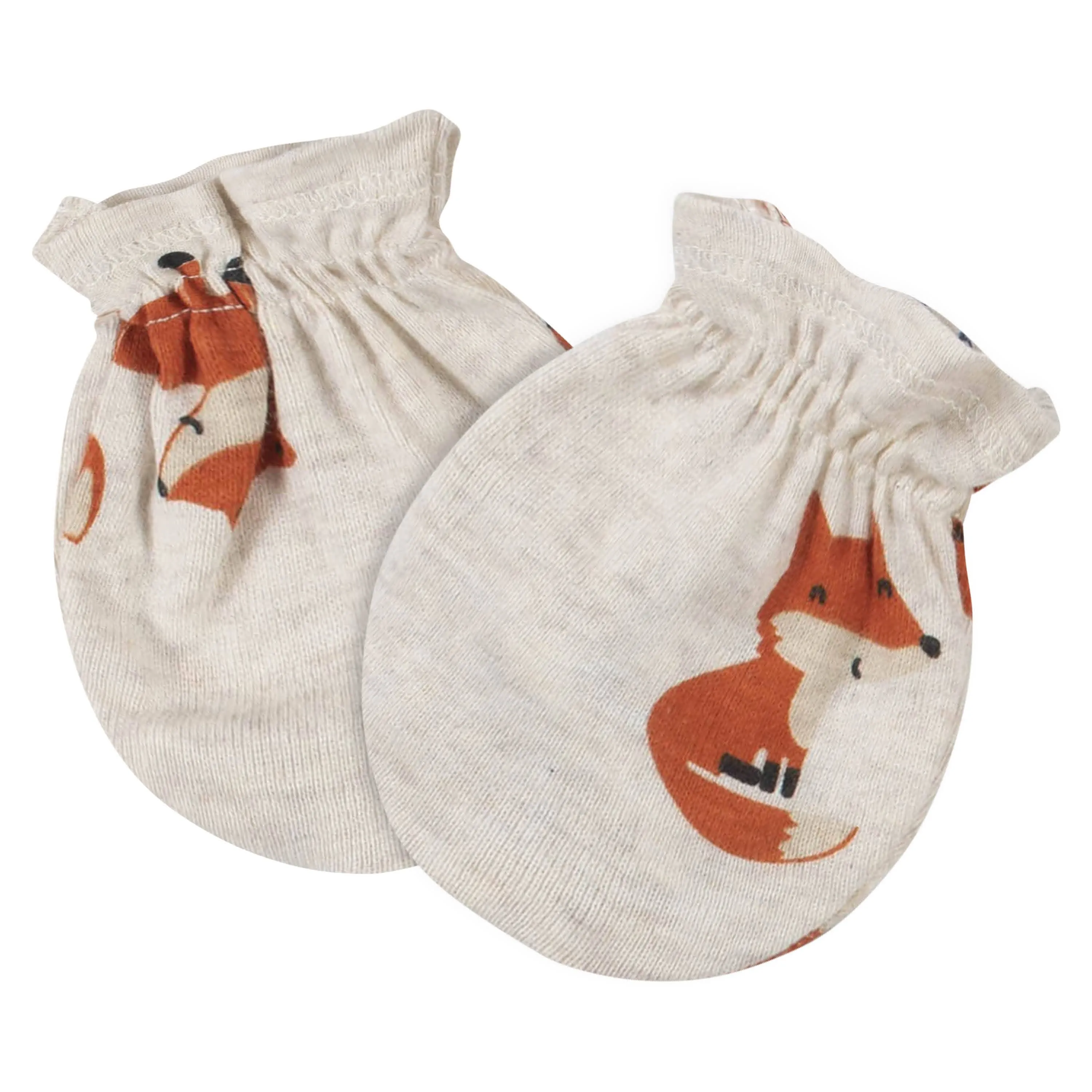 4-Pack Baby Boys Fox No Scratch Mittens