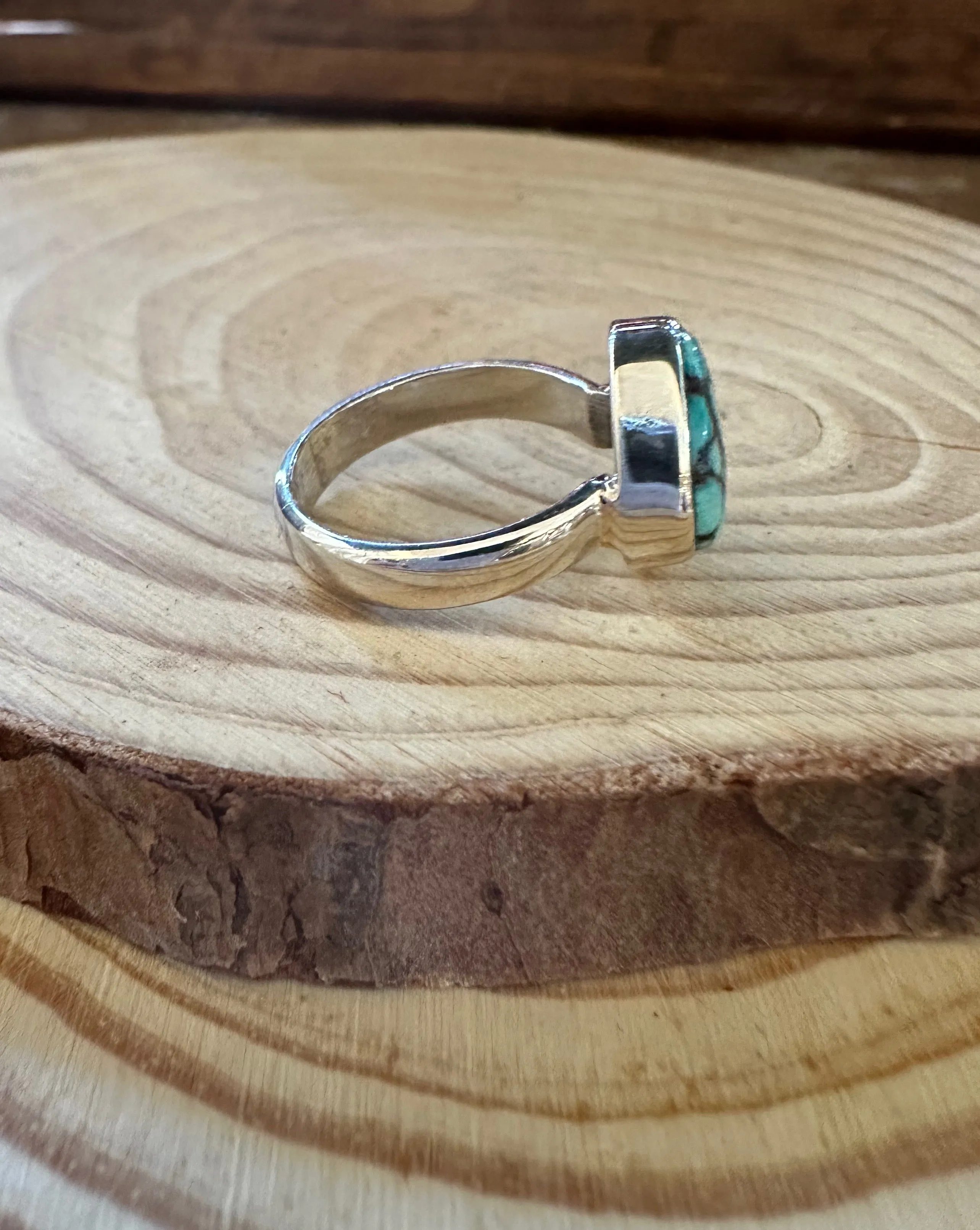 AMERICAN TURQUOISE and Silver Ring Size 6