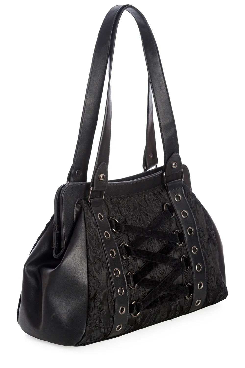 Anemone Black Corset Bag