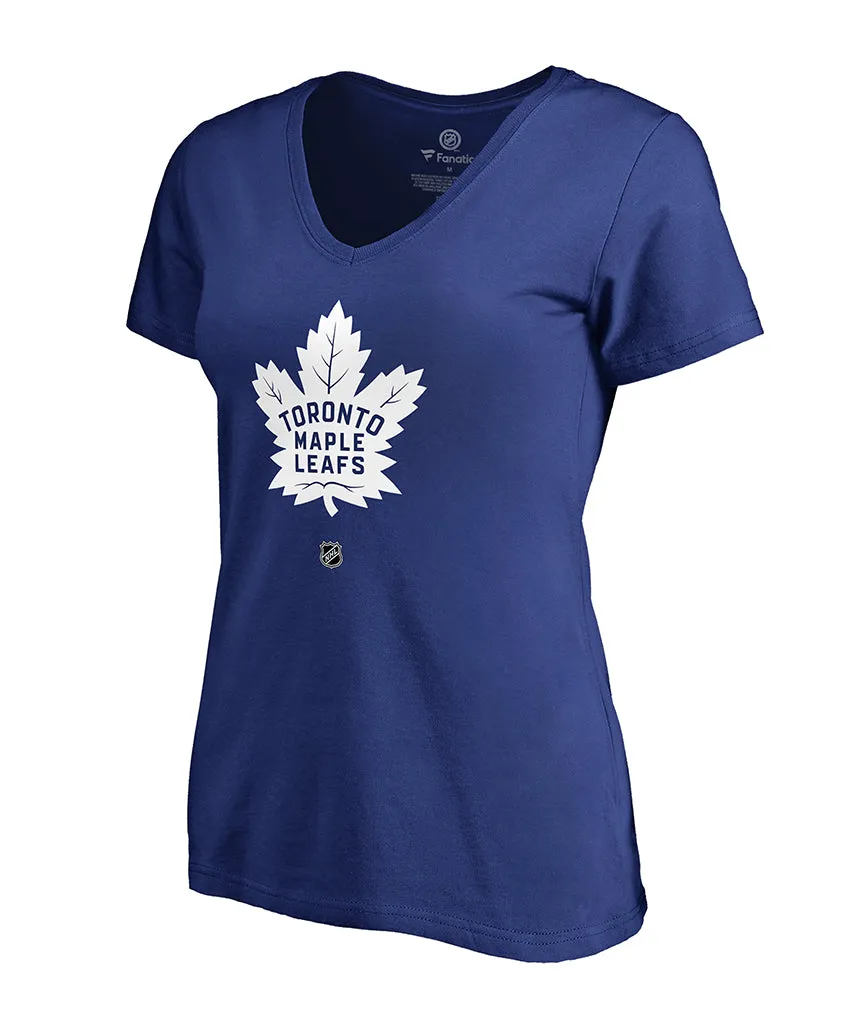 AUSTON MATTHEWS TORONTO MAPLE LEAFS FANATICS WOMEN'S NAME AND NUMBER T SHIRT