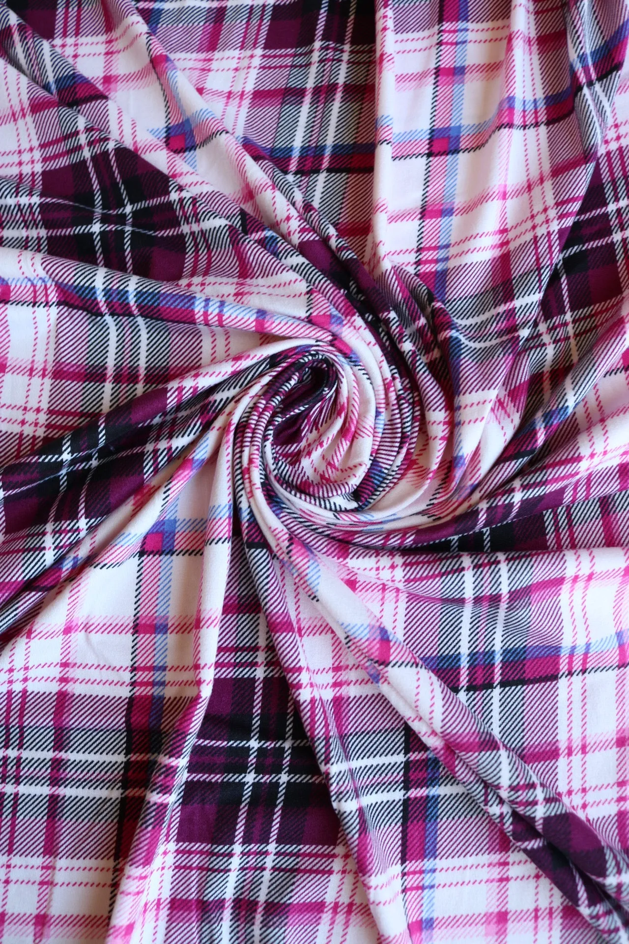 Berry Jam Plaid Double Brushed Poly