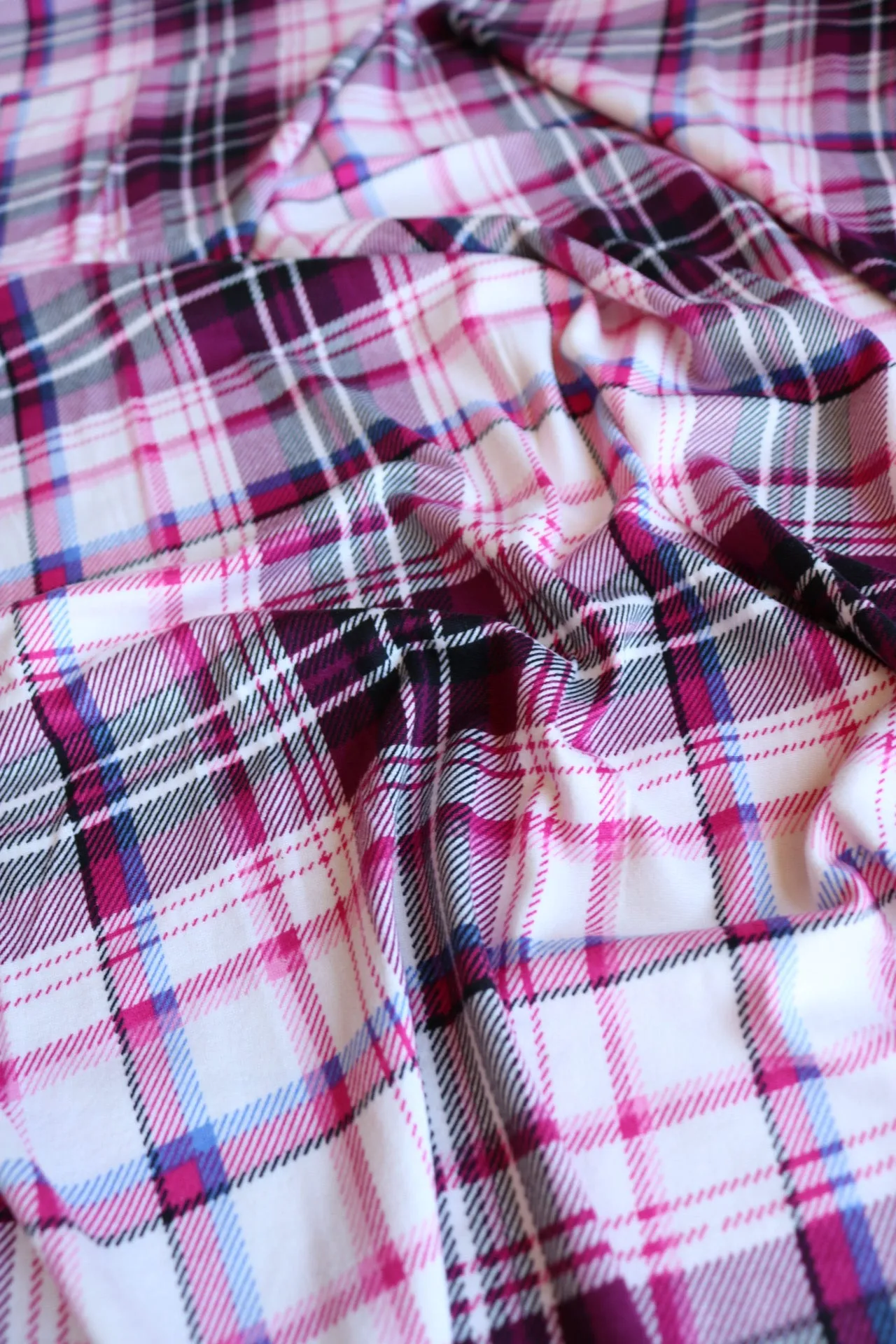 Berry Jam Plaid Double Brushed Poly