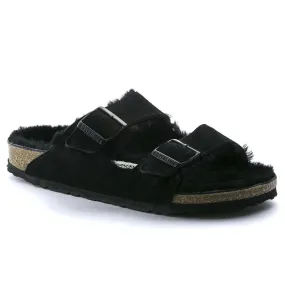 Birkenstock Seasonal, Arizona, Suede Leather, Narrow Fit, Shearling Black