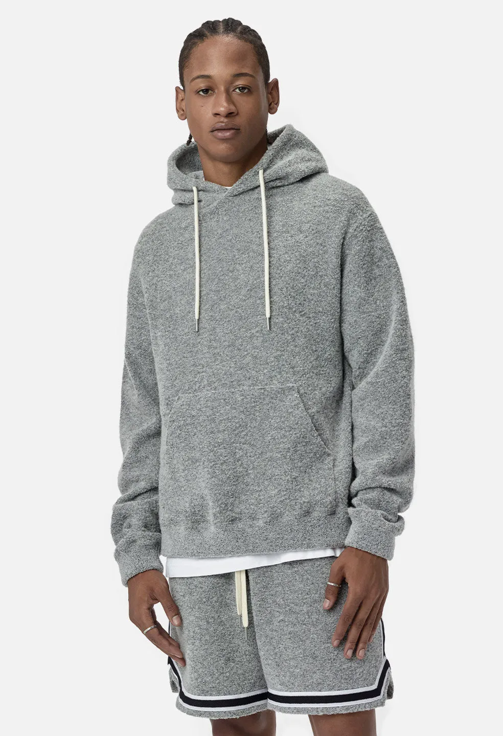 Boucle Beach Hoodie / Cement