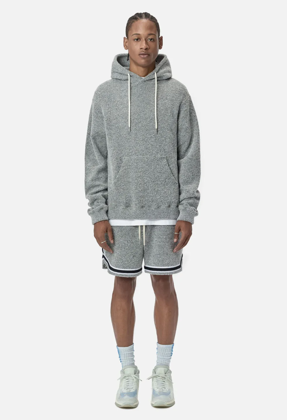 Boucle Beach Hoodie / Cement