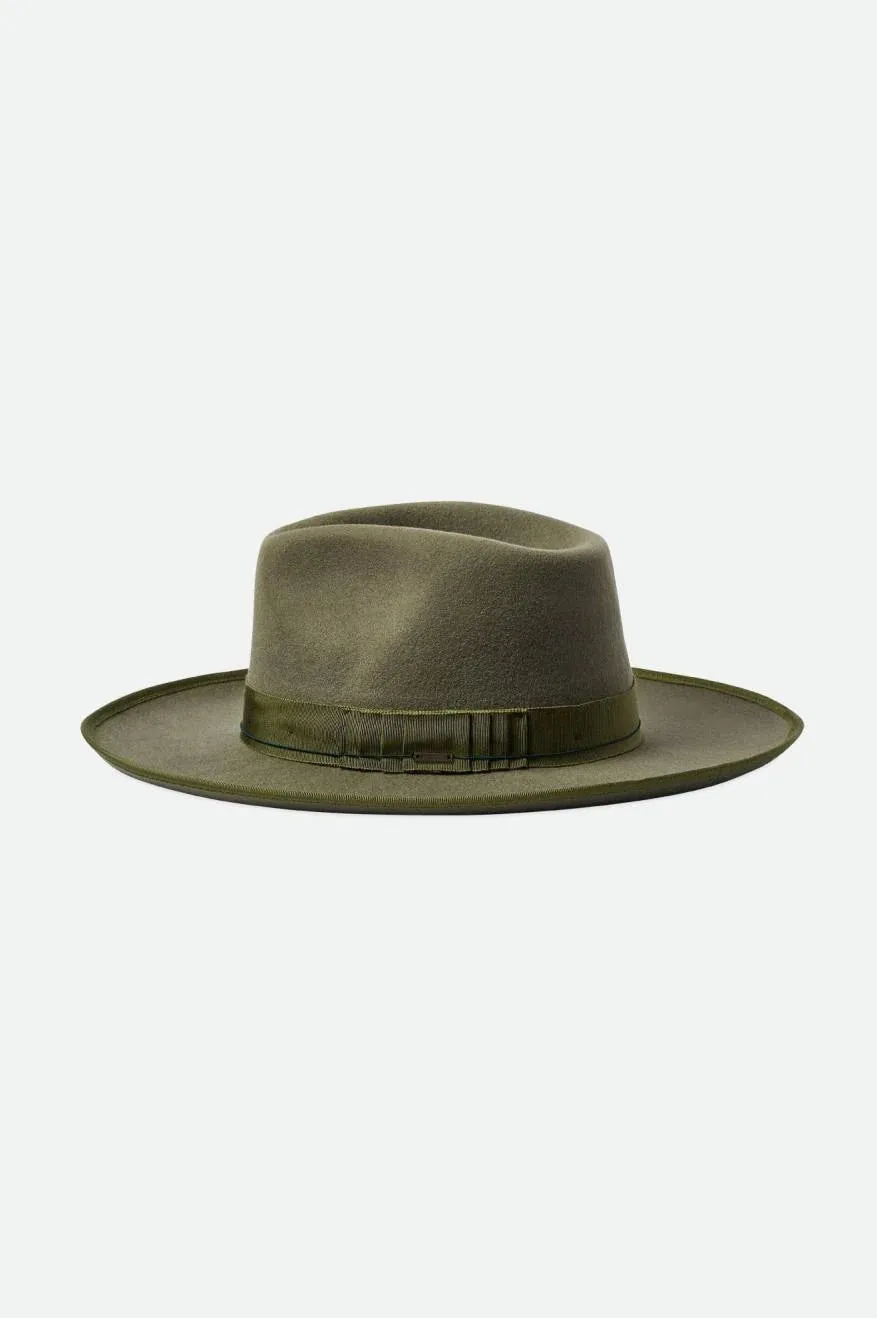 Brixton Reno Fedora Cowboy Hat - Olive Surplus