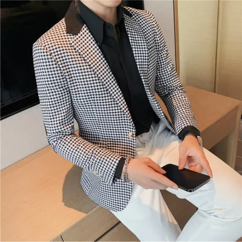 Casual Solid Blazer Jacket for Men