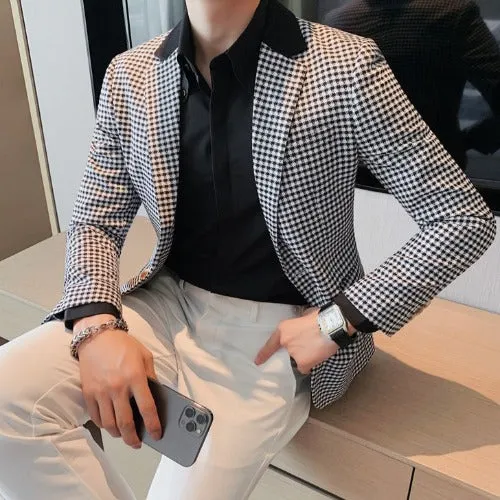 Casual Solid Blazer Jacket for Men