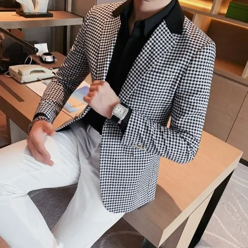 Casual Solid Blazer Jacket for Men