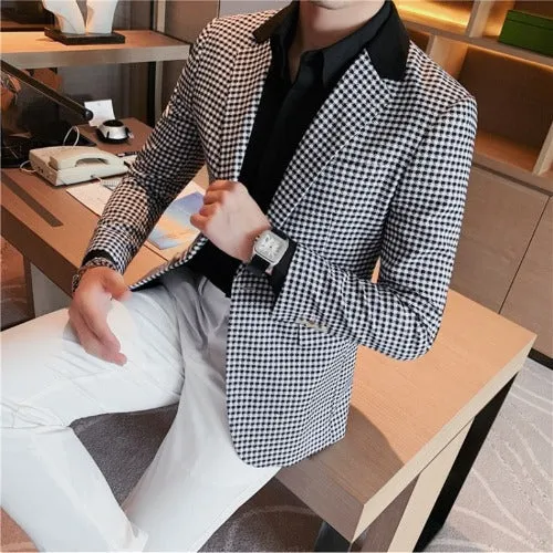 Casual Solid Blazer Jacket for Men