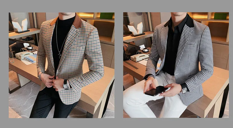 Casual Solid Blazer Jacket for Men