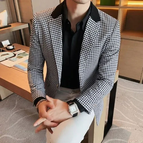 Casual Solid Blazer Jacket for Men