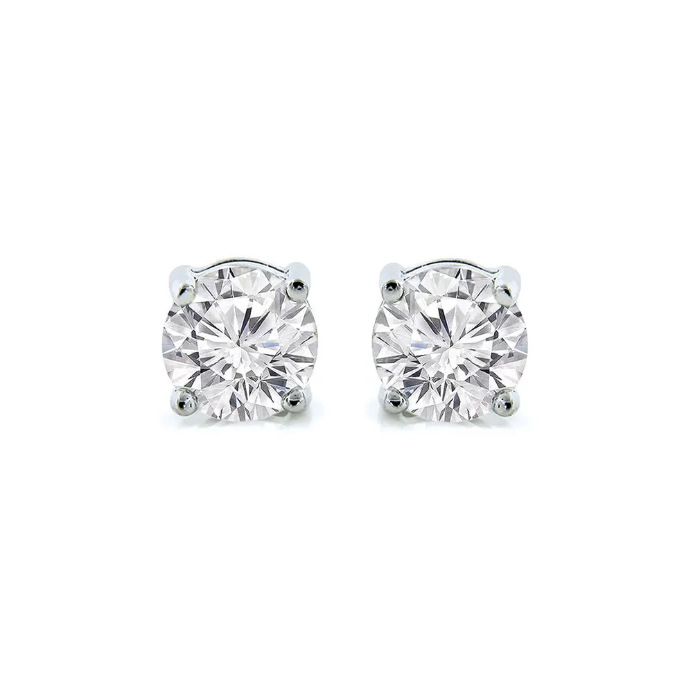 Cate & Chloe Magnolia 1Ct Sterling Silver Gemstone Stud Earrings