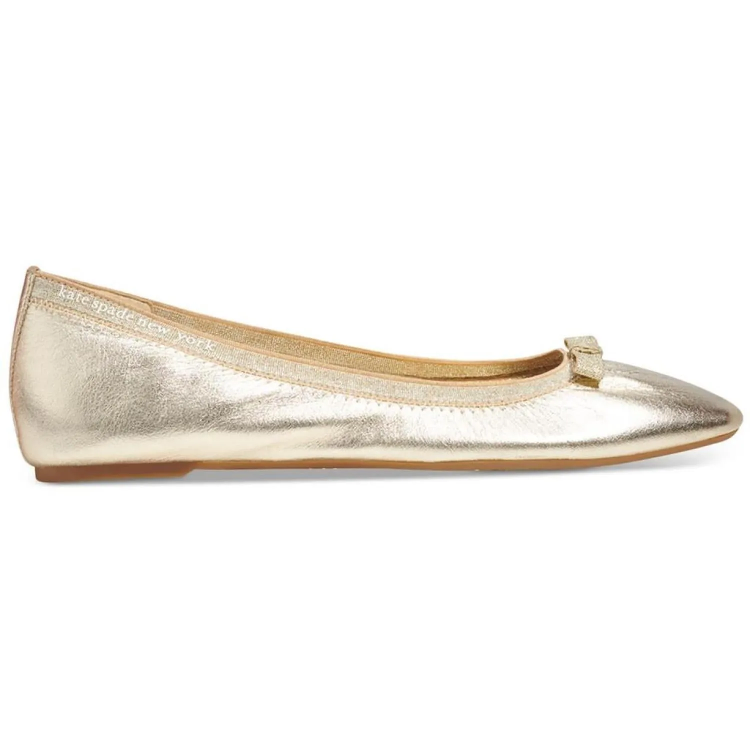 Claudette Womens Leather Bow Ballet Flats