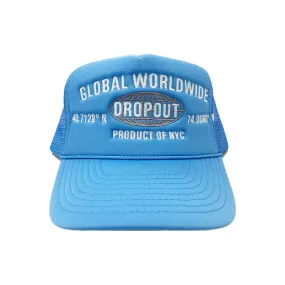 Dropout Global Worldwide Trucker Hat - UNC Baby Blue