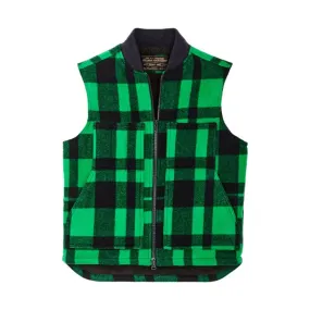 Filson Lined Mackinaw Wool Work Vest - Acid Green Black