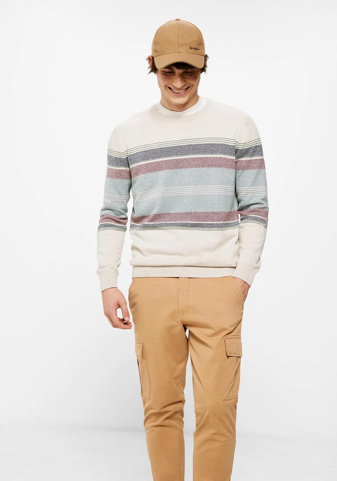 Fine Wool Stripe Knit - Grey / Silver