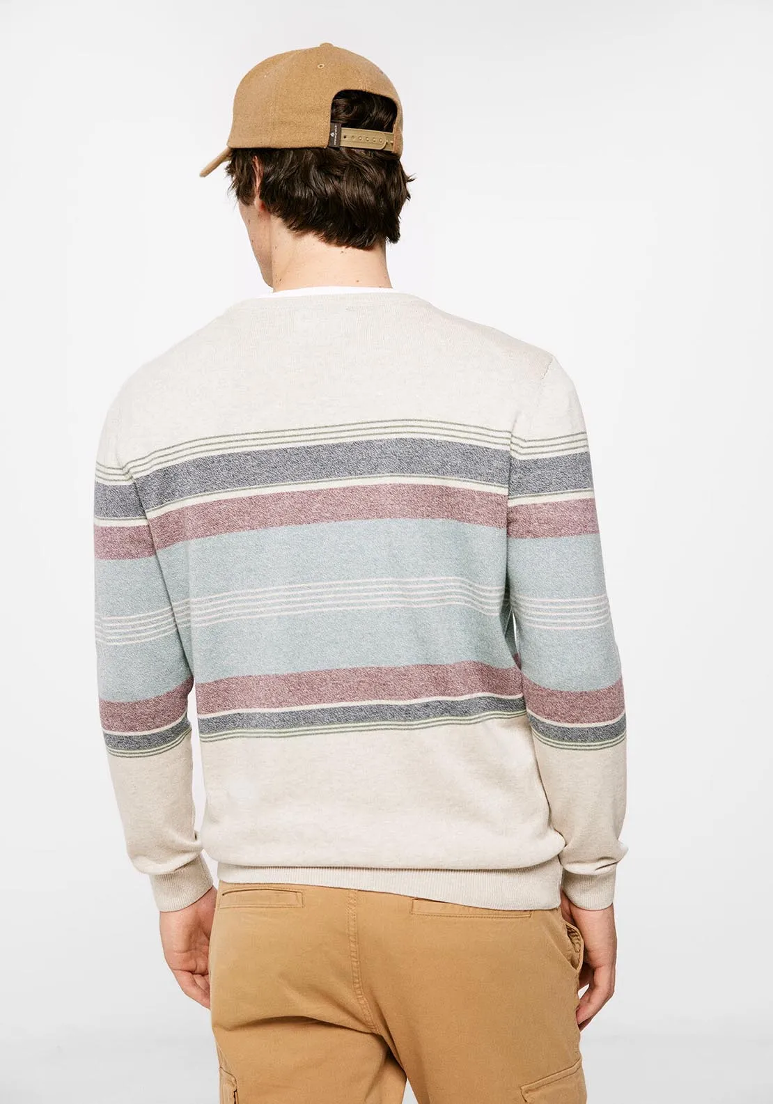 Fine Wool Stripe Knit - Grey / Silver