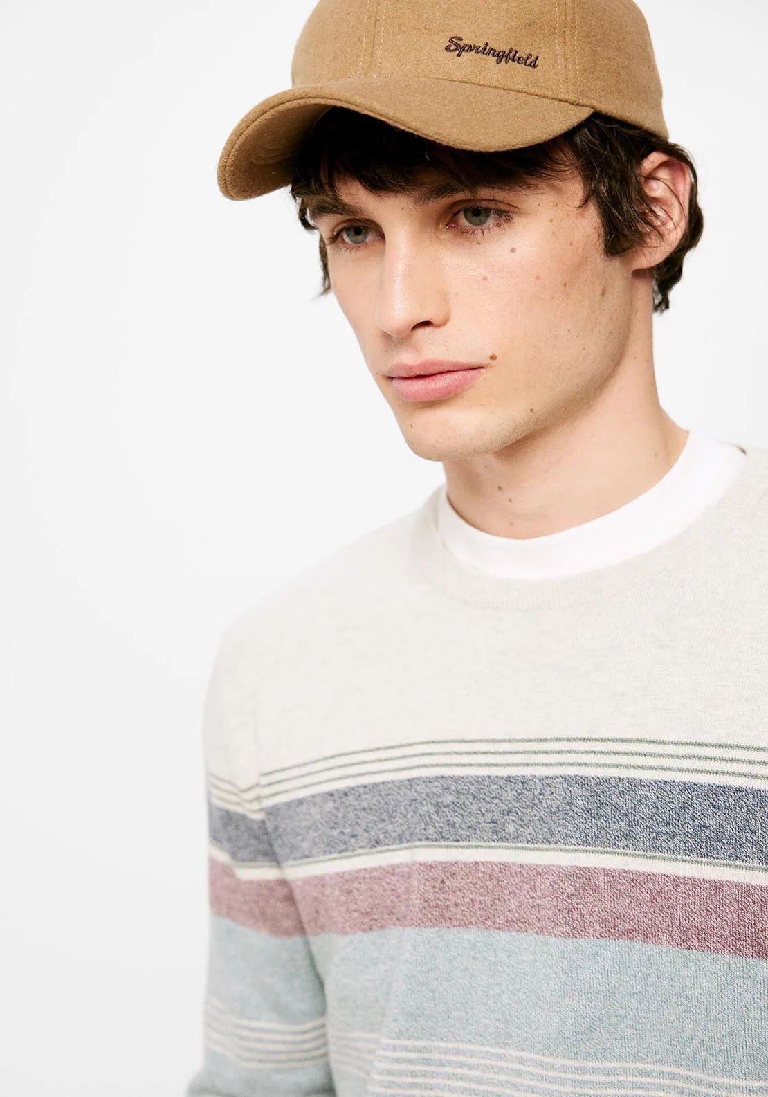 Fine Wool Stripe Knit - Grey / Silver