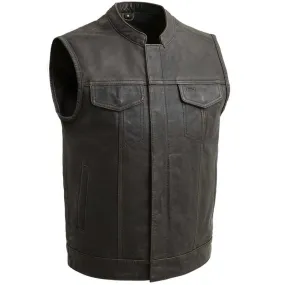 First Mfg Mens Sharp Shooter Concealment Leather Vest