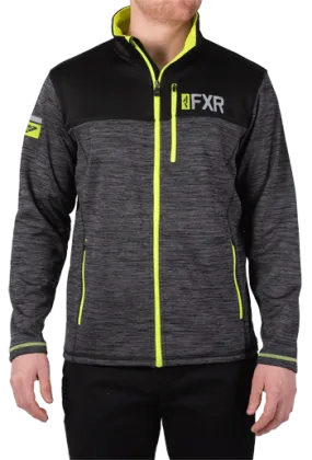 FXR Elevation Tech Zip Fleece Charcoal/HiVis