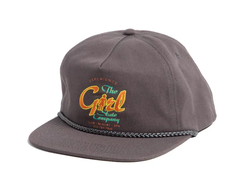 GIRL RESORT SNAPBACK HAT CHARCOAL