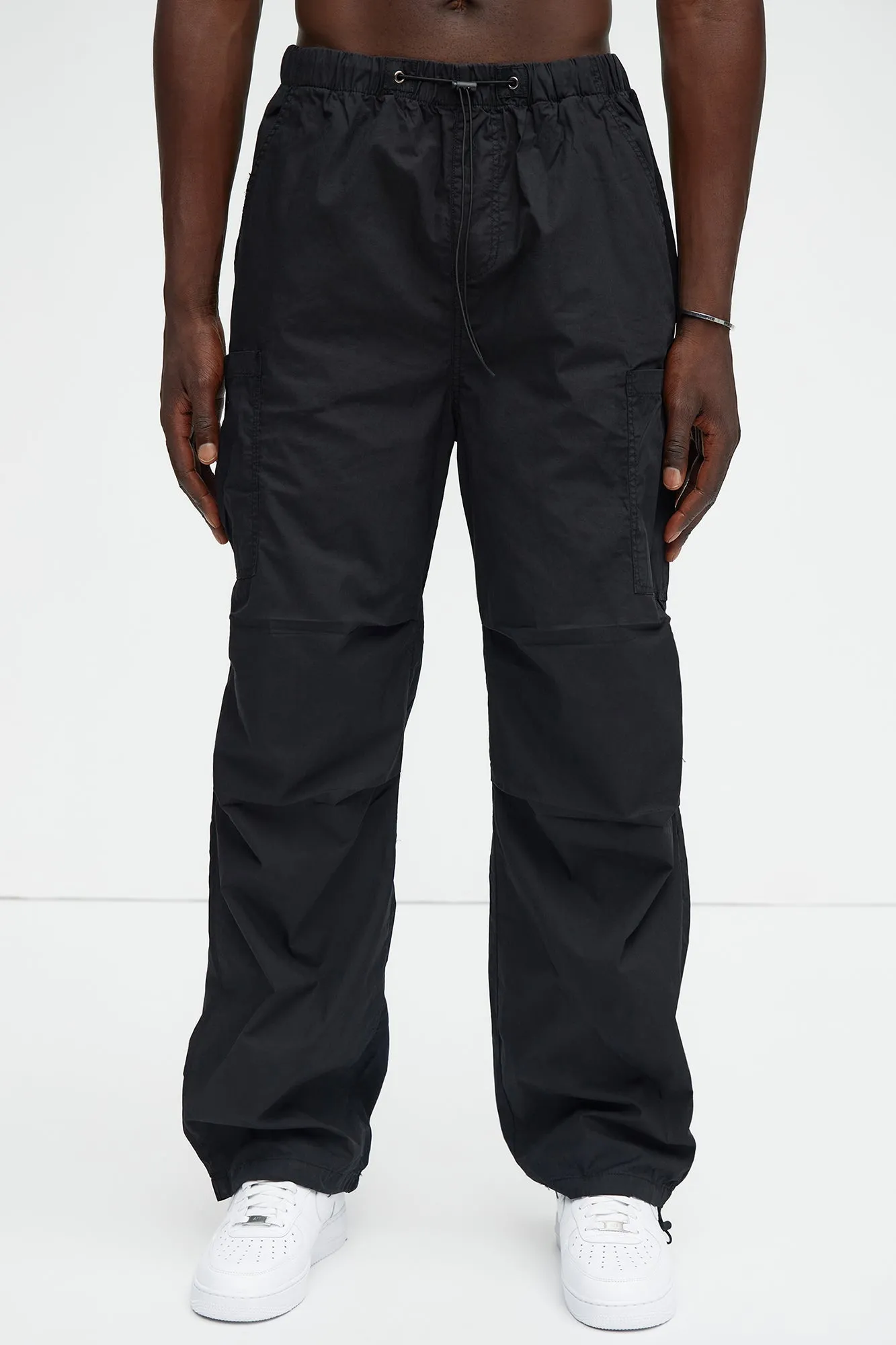 Go Big Parachute Joggers - Black