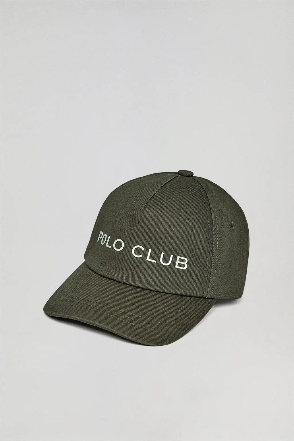 Gorra infantil verde caqui con logo y bordado  Polo Club