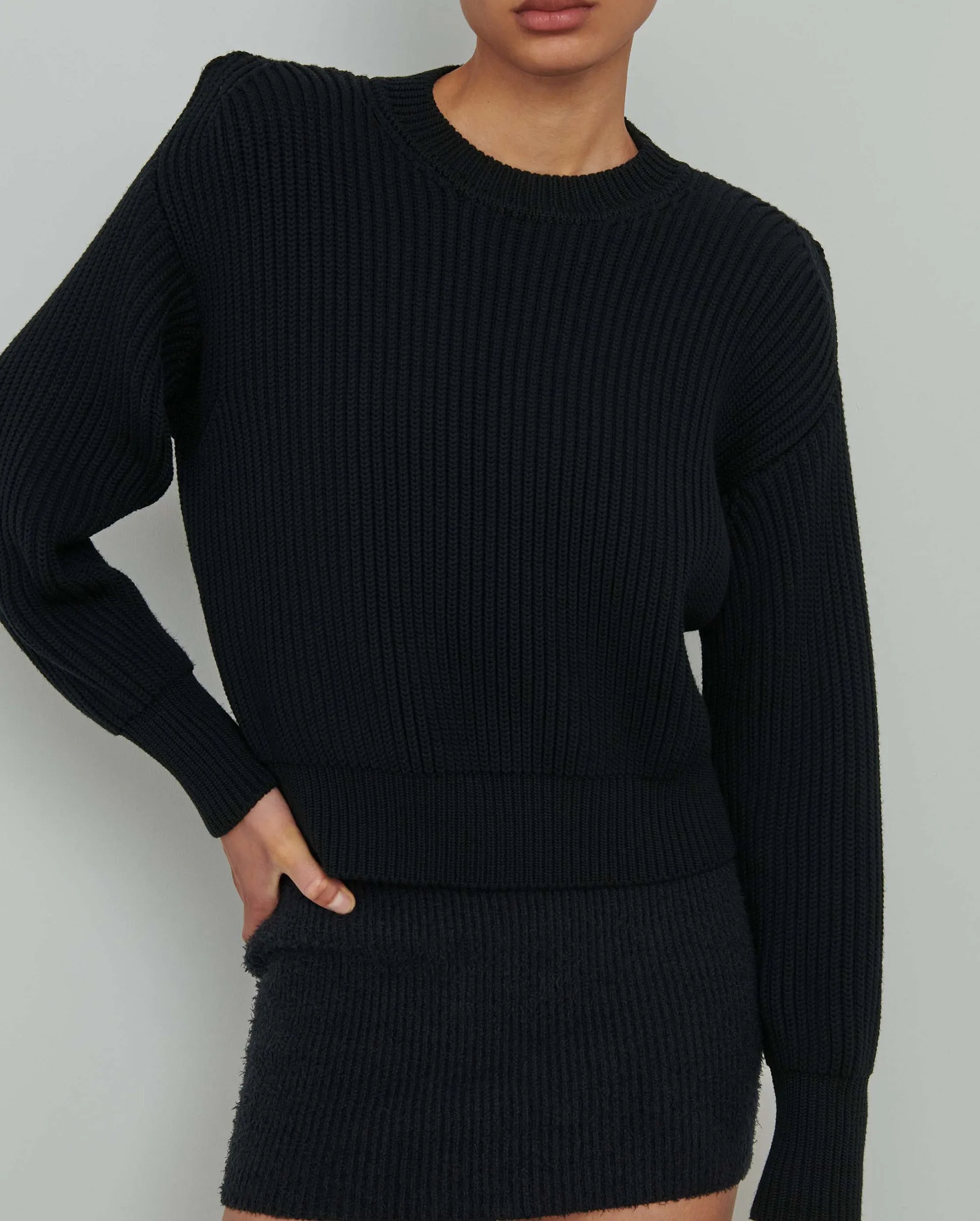 HB KNIT SWEATER / BLACK