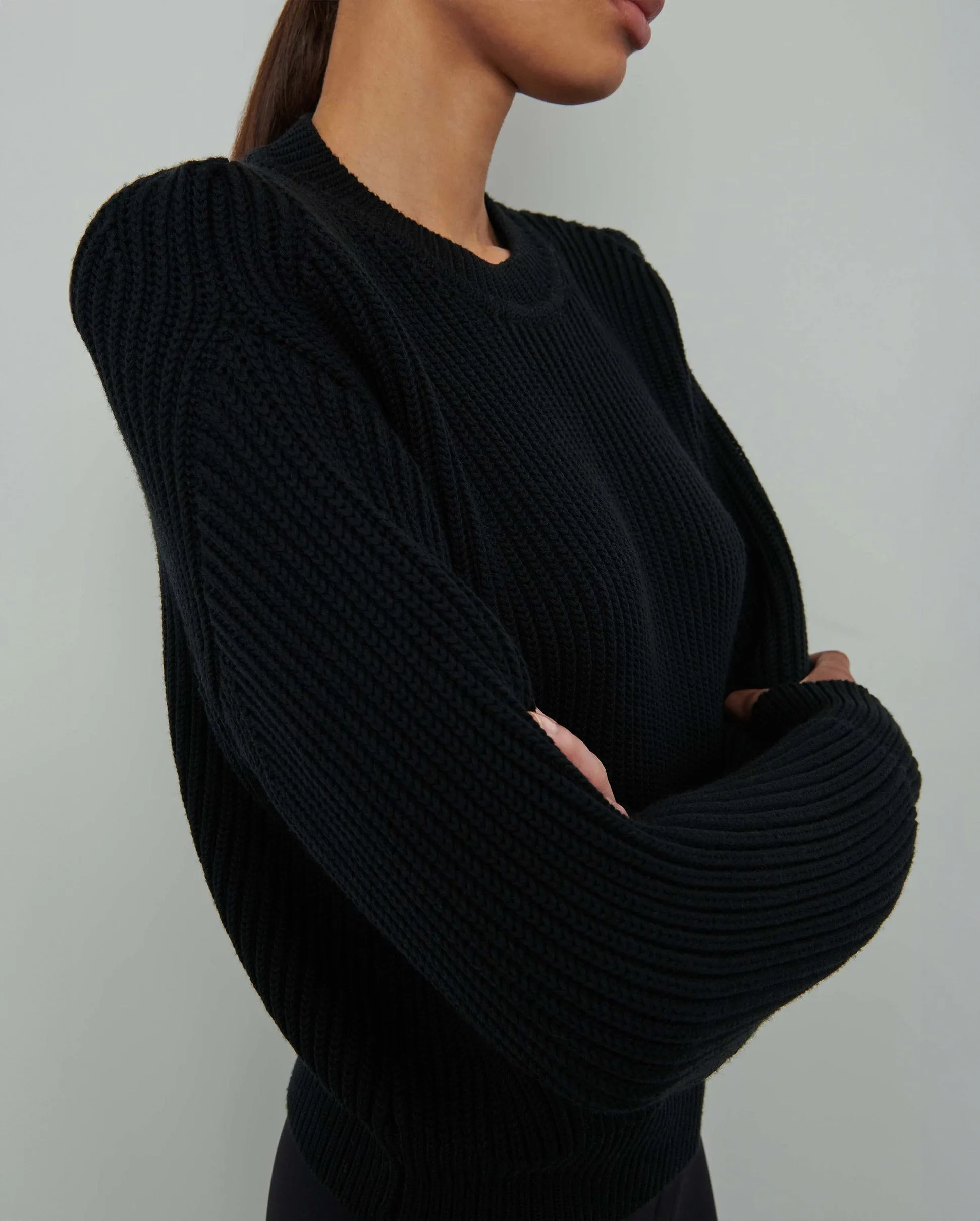 HB KNIT SWEATER / BLACK