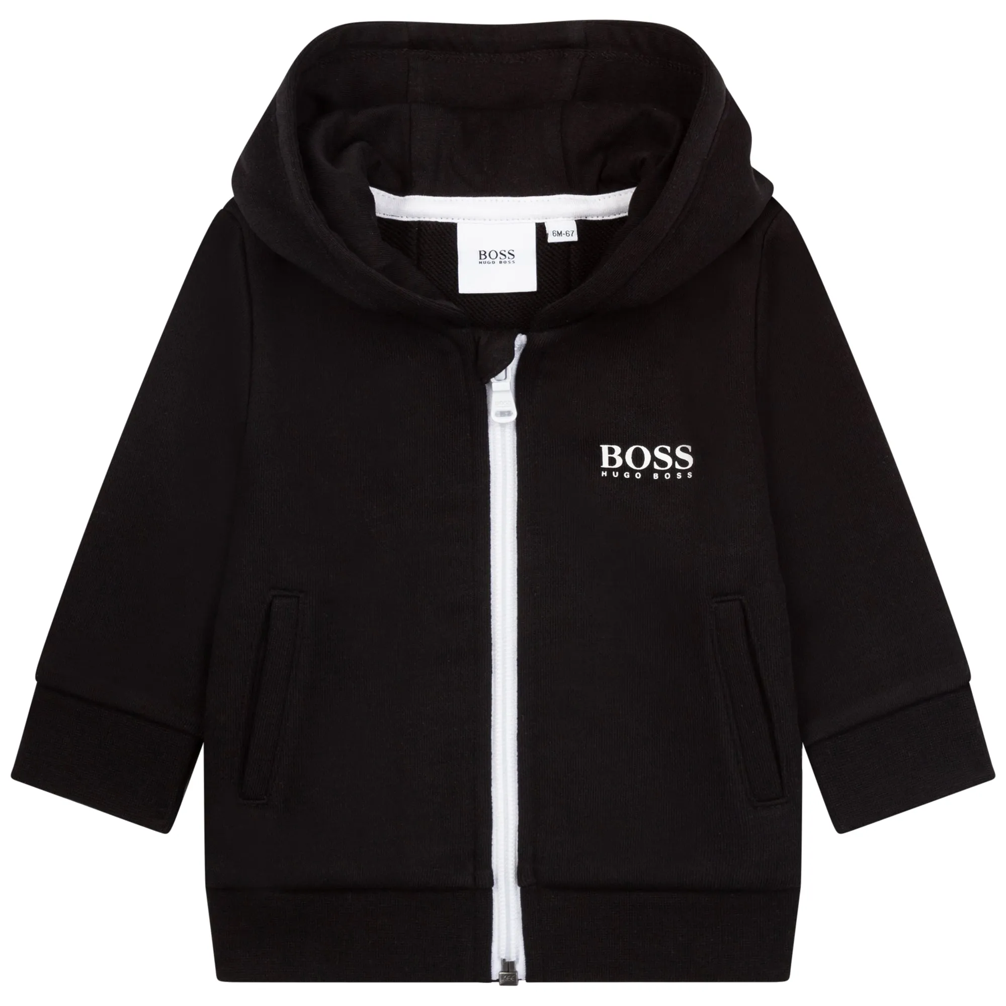 Hugo Boss Toddler Zip-Up Hoodie w/Logo_ Black J05937-09B