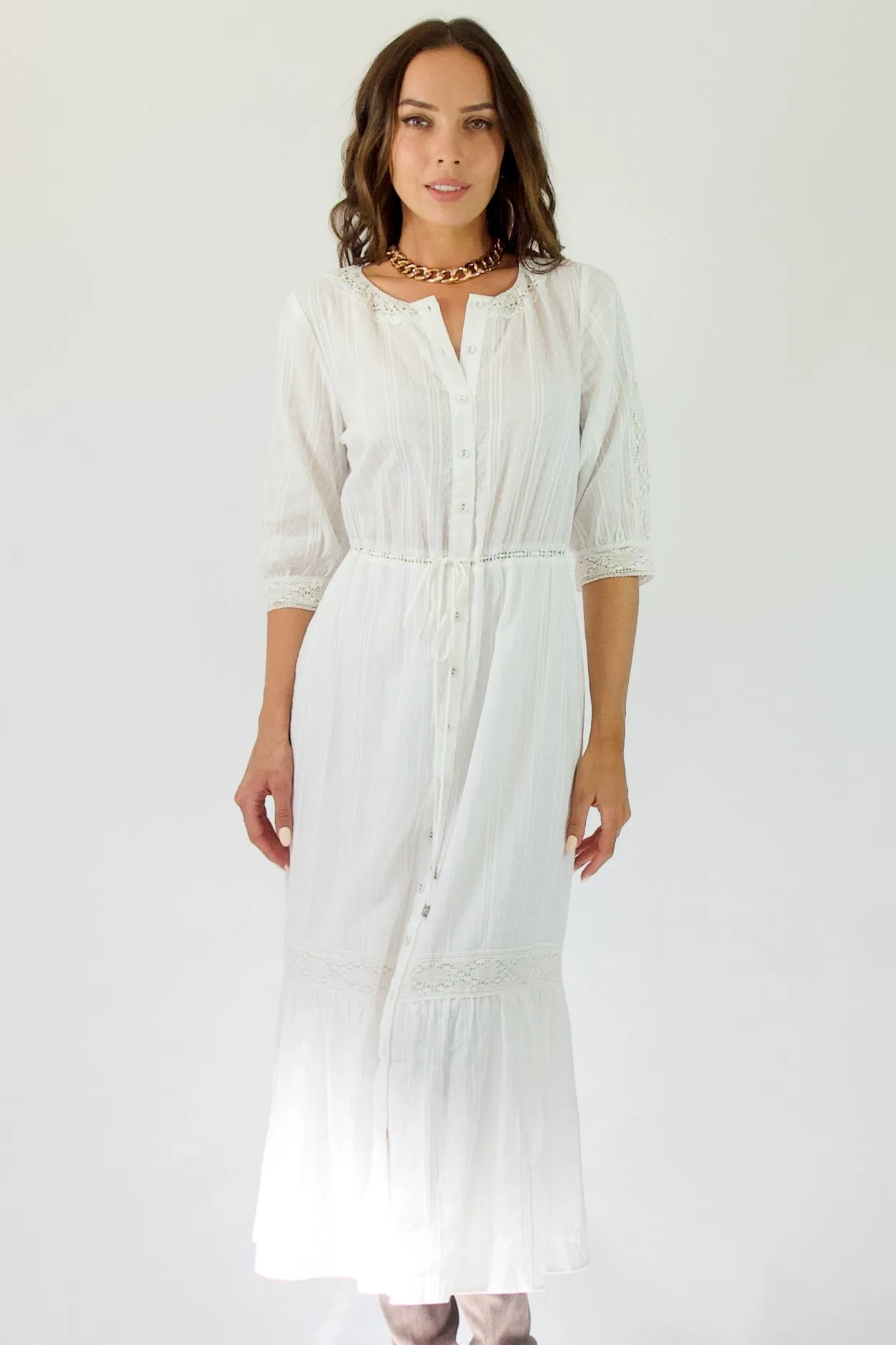 Indra Dress- White lace