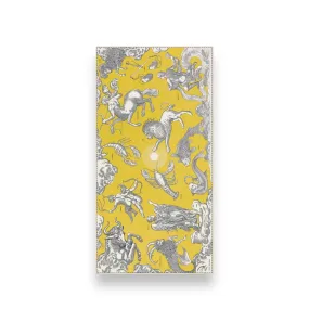 Inoui Editions Scarf 100 Cotton/Silk Astrologie yellow