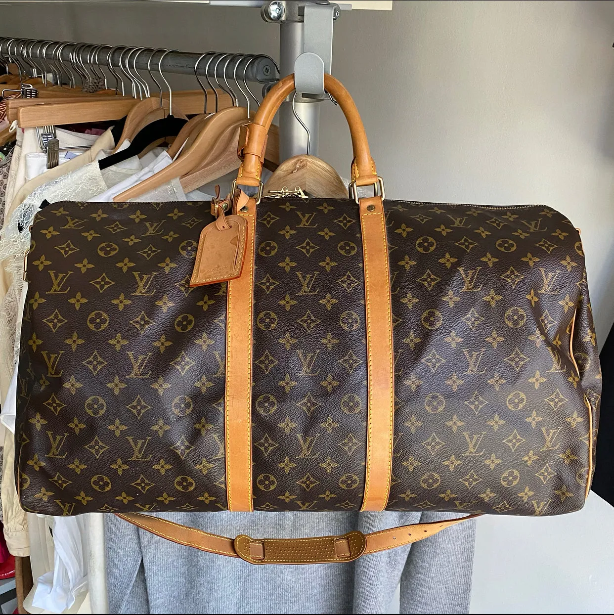 Louis Vuitton Monogram Canvas Keepall 55 Vintage Duffle Bag