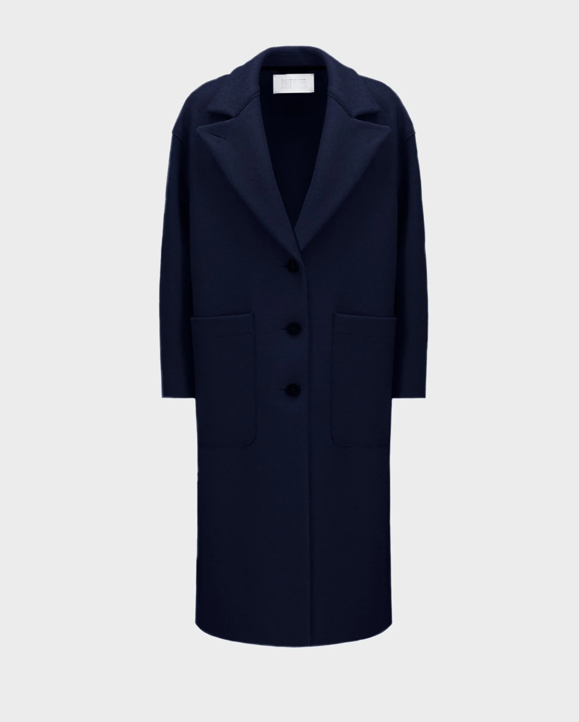 MEN GREATCOAT PRESSED WOOL / NAVY BLUE