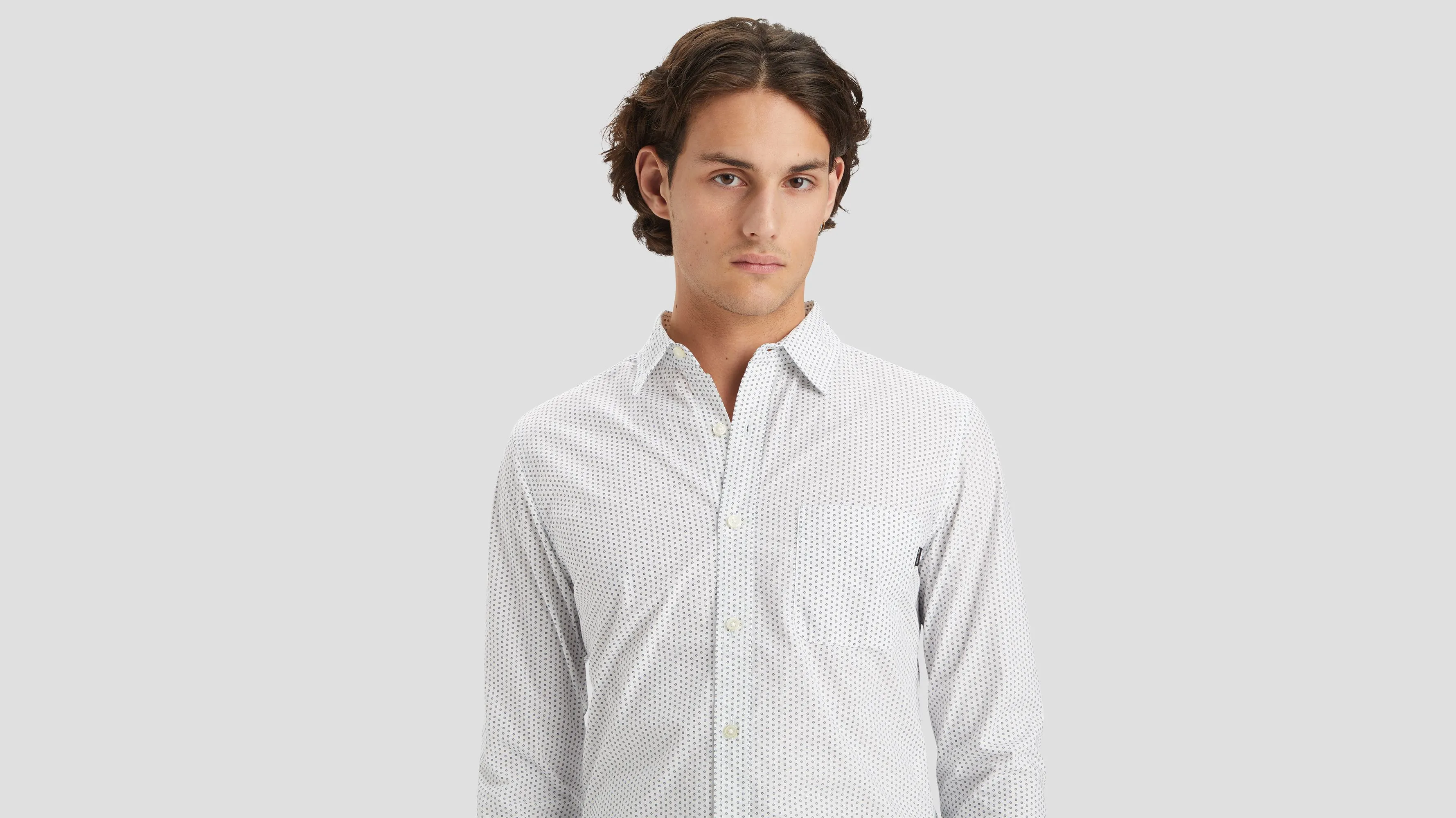 Men's Slim Fit Icon Button Up Shirt