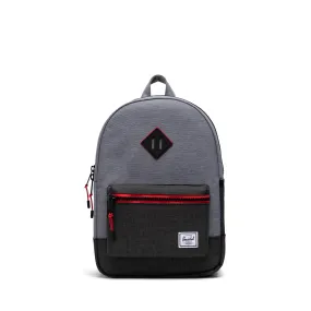 Mochila Herschel Heritage Youth Mid Grey Crosshatch/Black Crosshatch