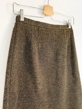 PA Black and Tan Nubby Striped Mini Skirt