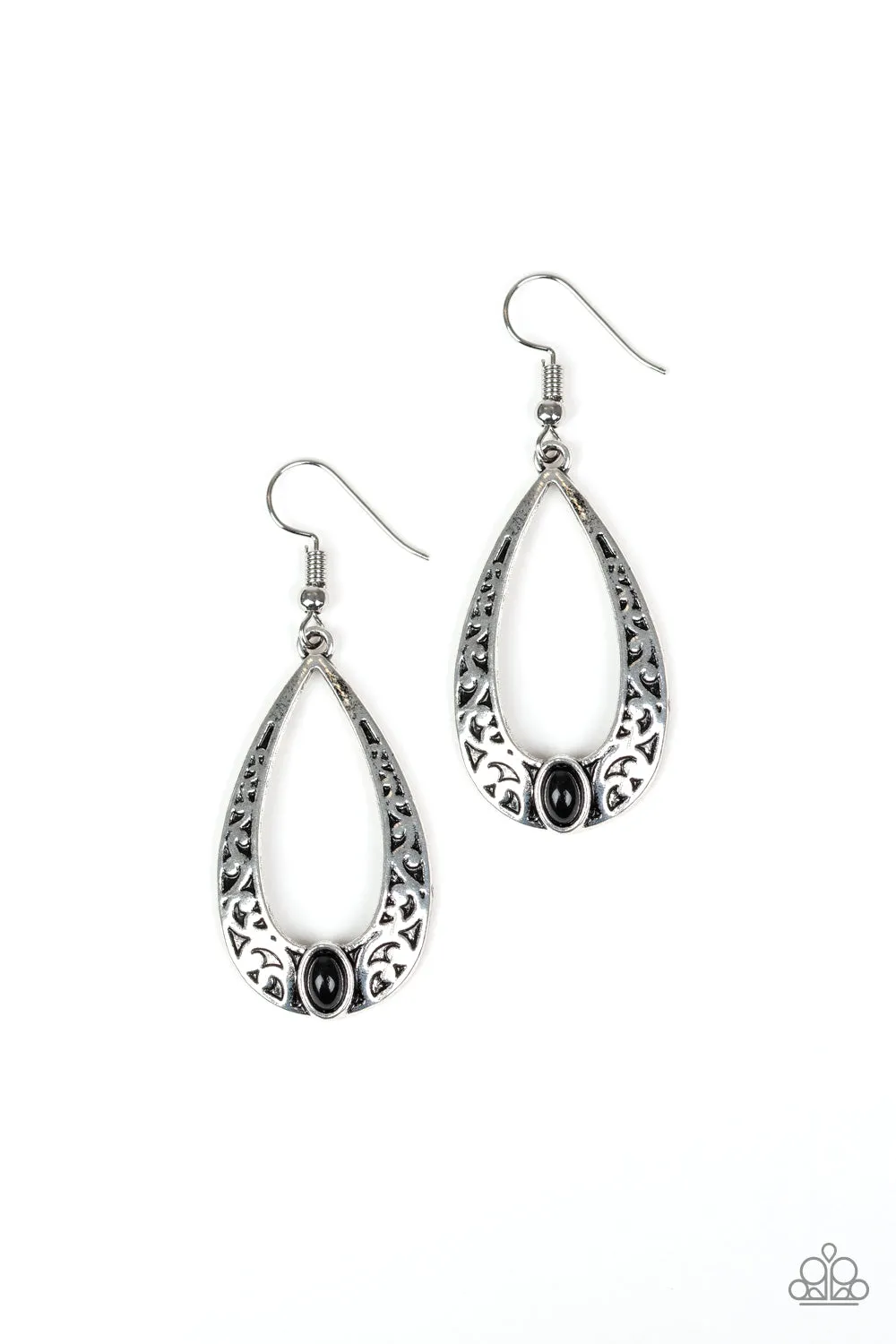 Paparazzi Earring ~ Colorfully Charismatic - Black