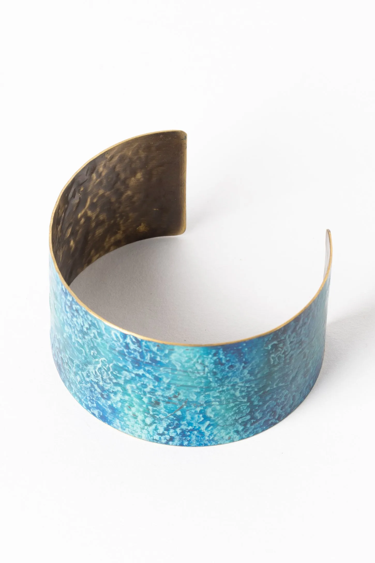 Patina Mixed Metal Wide Cuff Bracelet