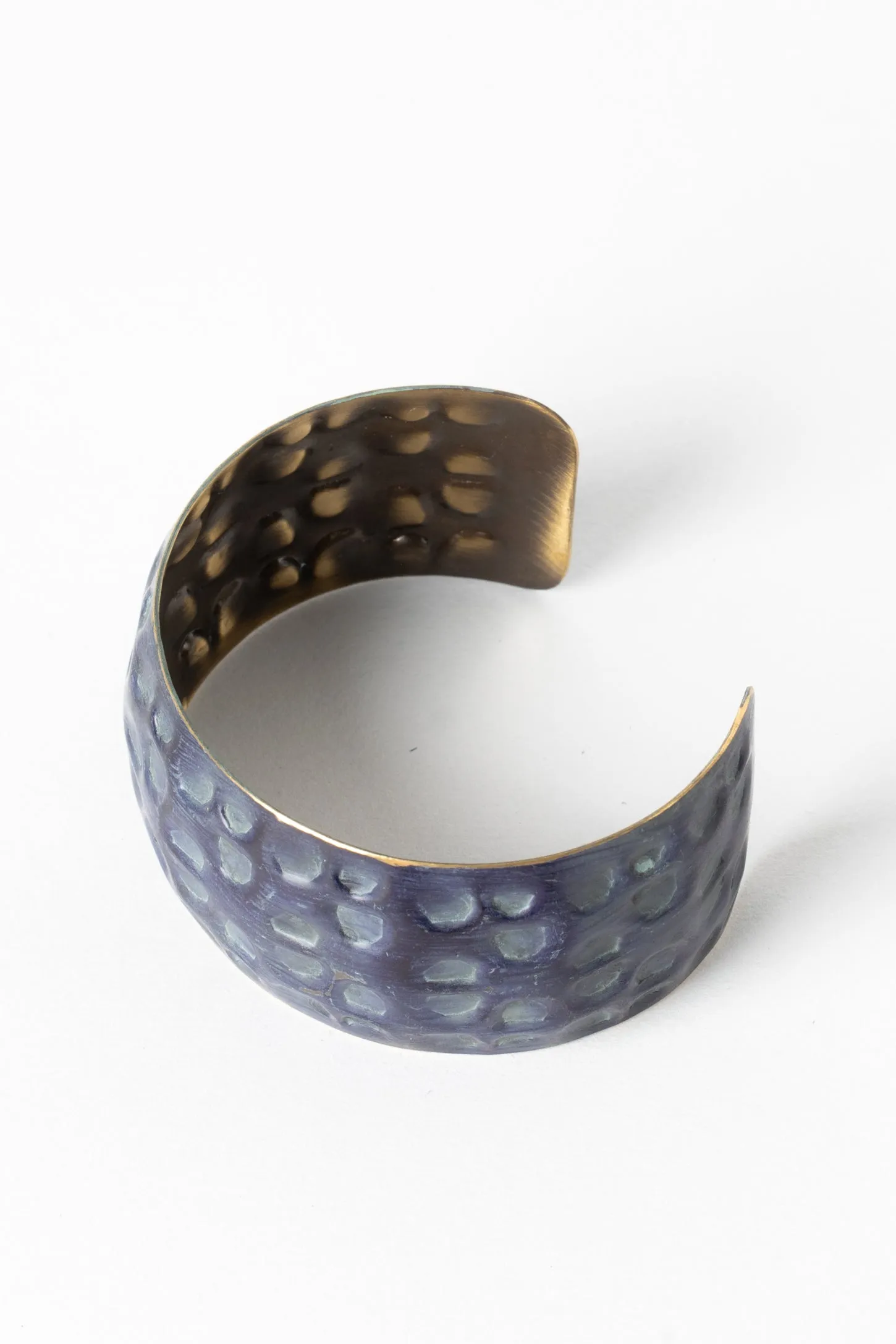 Patina Mixed Metal Wide Cuff Bracelet