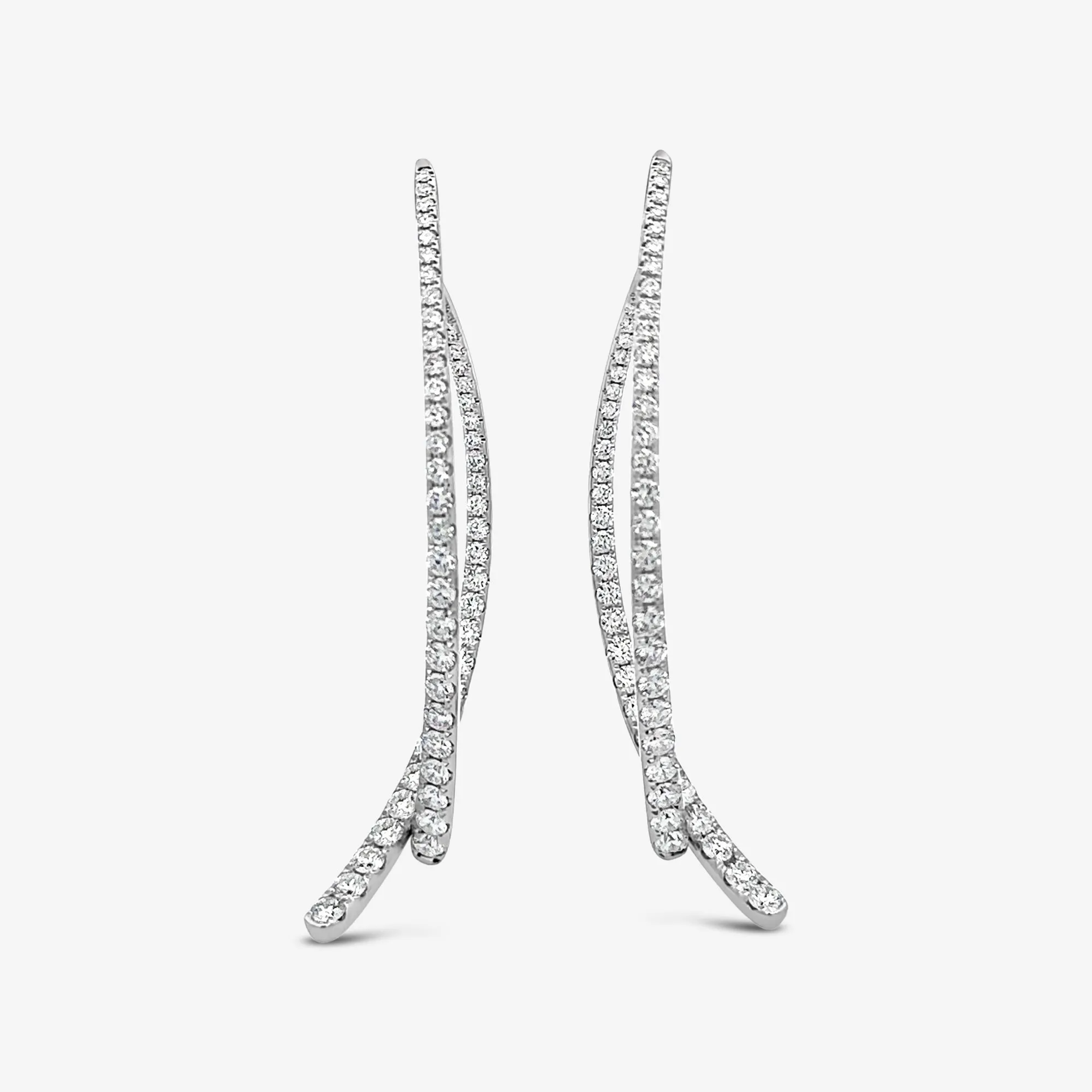 Prong Set Diamond Swing Large Earrings