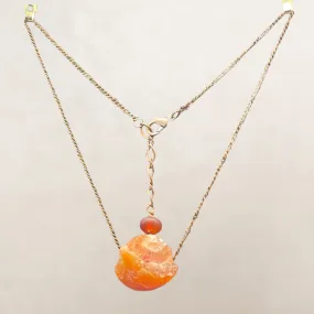 Raw Carnelian gemstone Choker Necklace