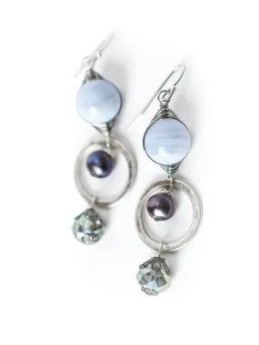 Reflections Blue Lace Agate Dangles by Anne Vaughan