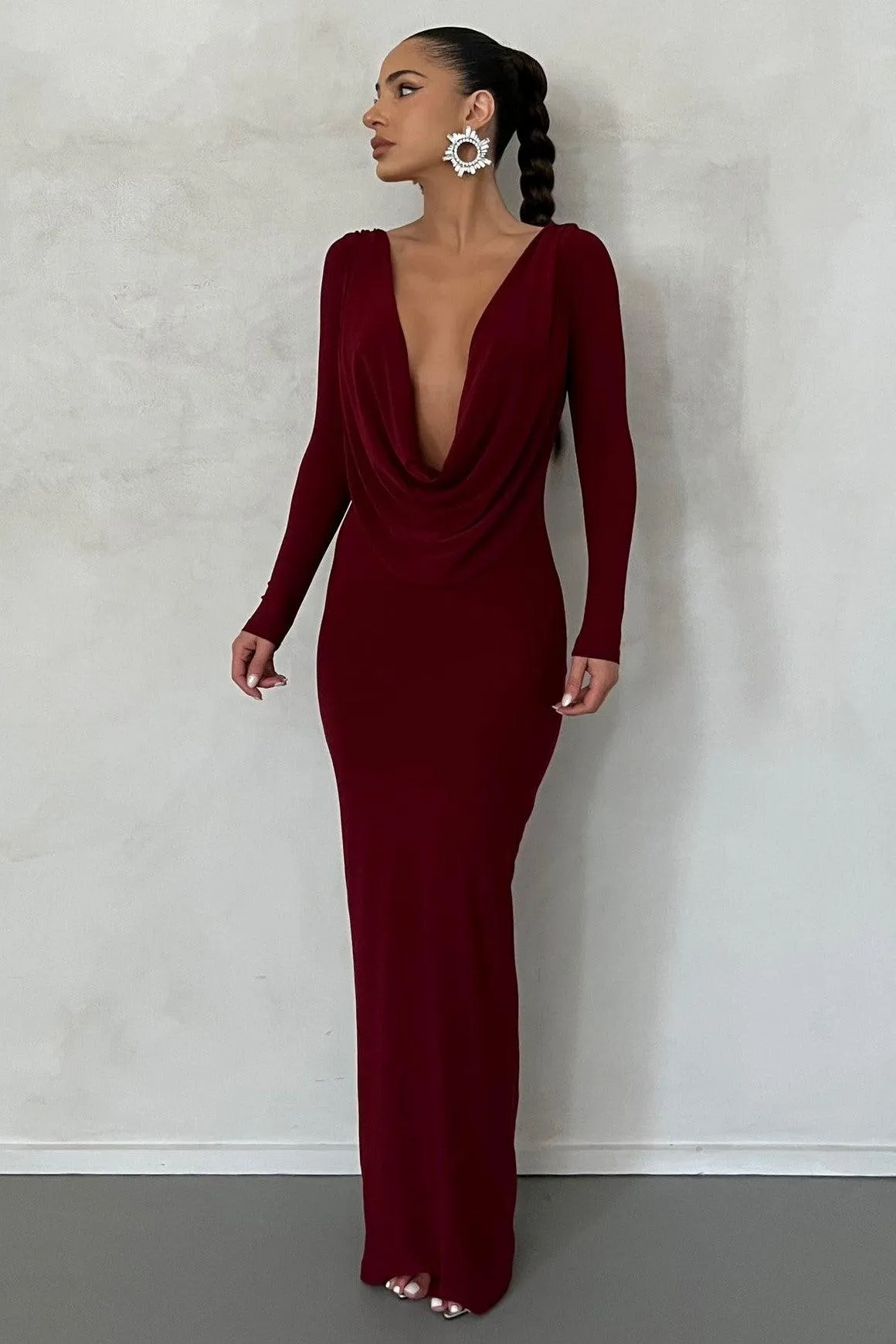 Reversible Amari Gown - Wine