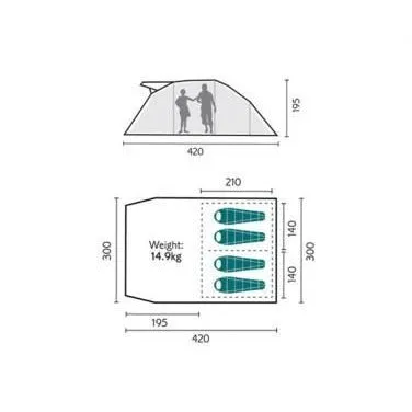 Royal Portland Air 4 Person Air Tent 201514