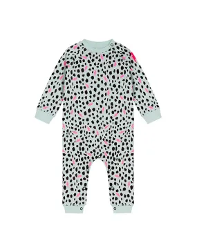 SCAMP & DUDE - Green Cheetah with Lightening Bolt Romper Sleepsuit