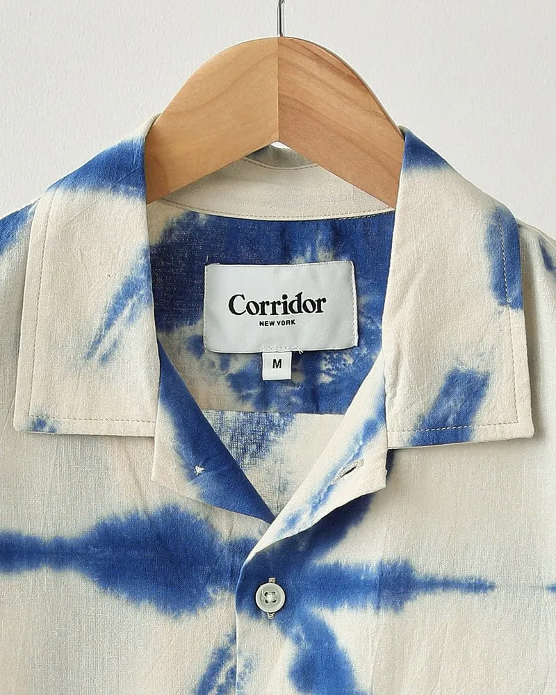 Shibori Sunrise Short Sleeve Button Up